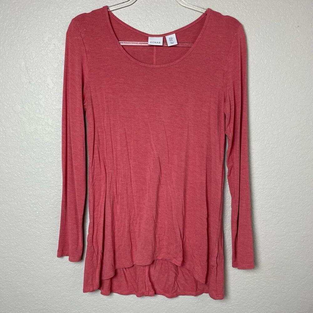 KENAR Scoopneck Sherbert Stretchy Hi Lo Top Size M